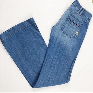 RICH & SKINNY Flare Leg Denim in Indigo Bliss